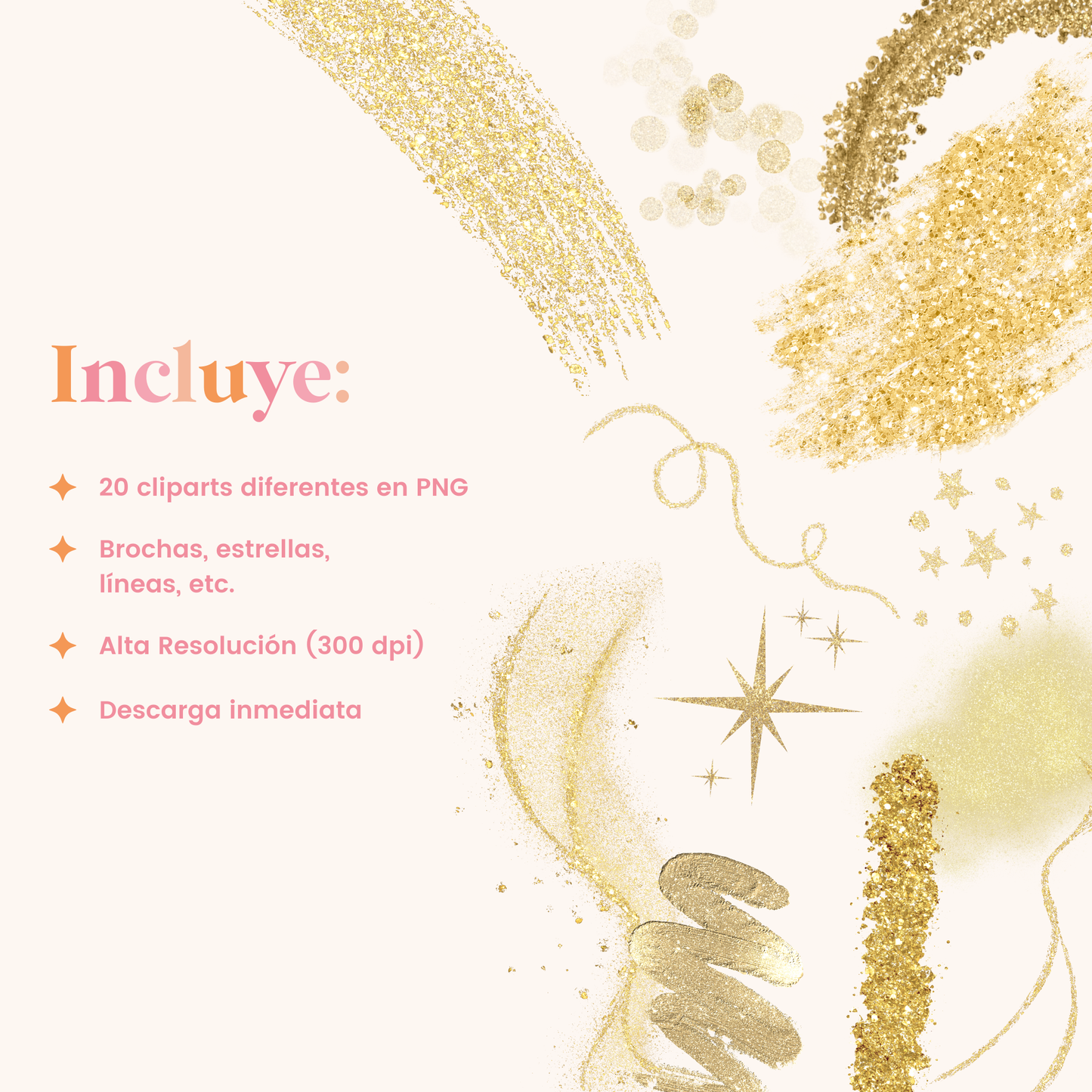 Gold Glitter Cliparts